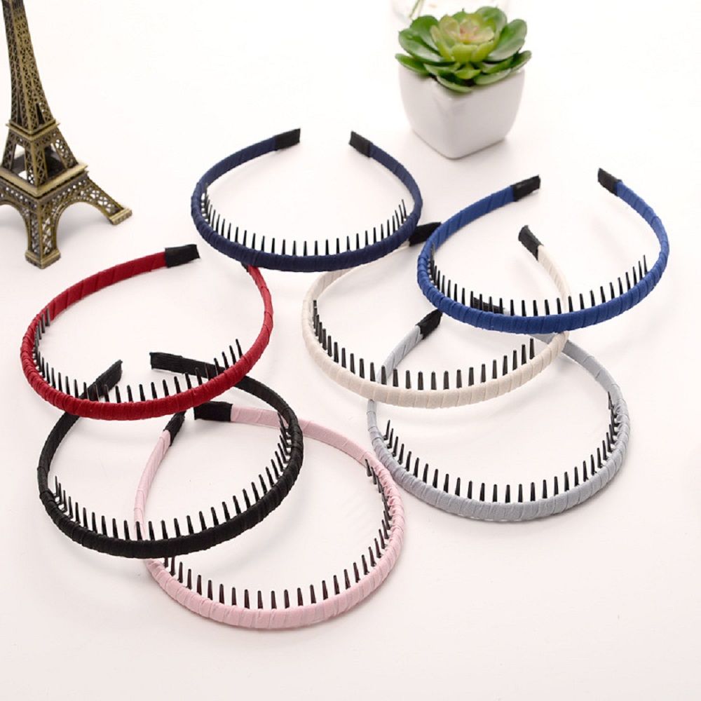 Girls Cloth Covered Hairbands With Tooth Hair Kids Headbands For