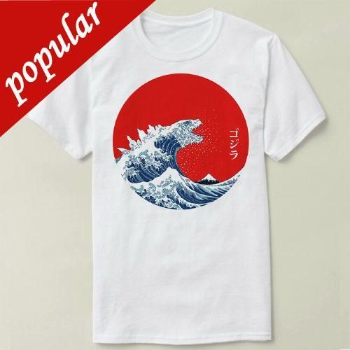 Pacific Rim Hokusai Kaiju Godzilla 2018 Zomer Mode Mannen T Shirt
