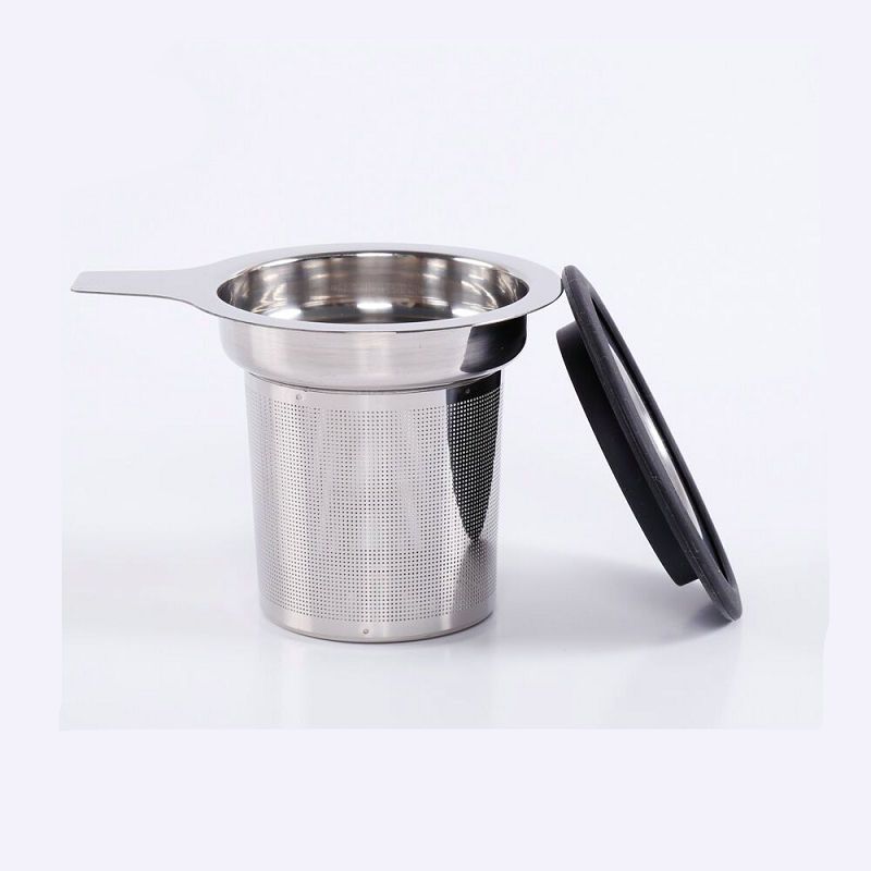 Infusore Settaccio Filtro Acciaio Inossidabile 304 per tè Sfuso Design Dellimpugnatura Pieghevole Adatto per la Maggior Parte Delle Tazze da tè Winzwon Infusore tè Filtro con Coperchio 