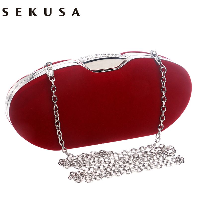 red evening bag