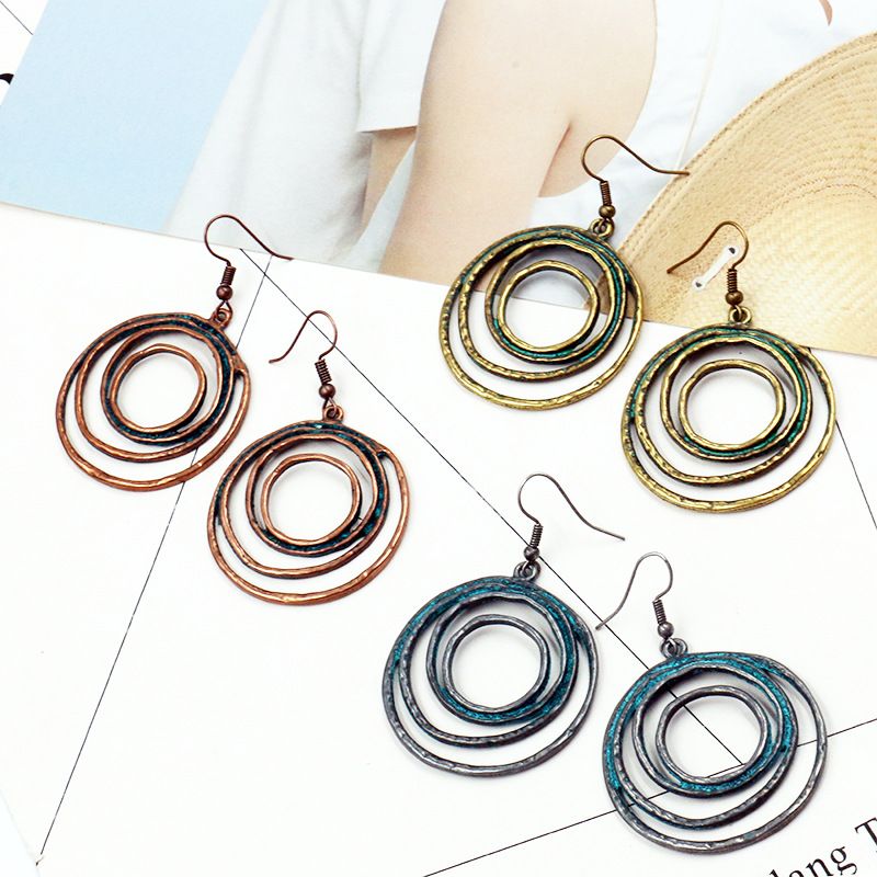 Pendientes De Espiral Huecos Redondos Joyas De Colgantes De Pendientes De Espiral Huecos Redondos Joyas De Colgantes De