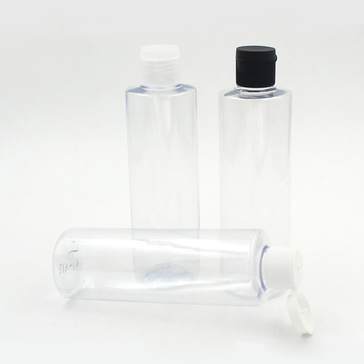 2021 250ml Clear Plastic Shampoo Bottle,Flip Cap,Empty Cream Container