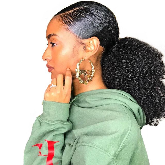 100 Natural Hair Ponytail Hairpieces Clip In Short Afro Kinky
