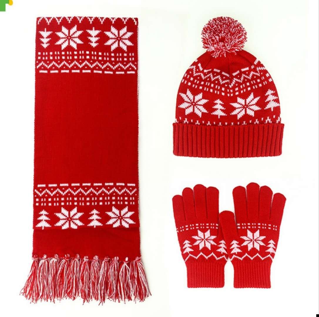 girls scarf hat and gloves