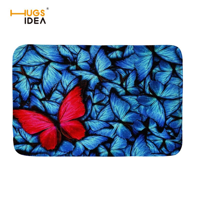 Hugsidea Animal Butterflies Floral 3d Print Carpets For Living