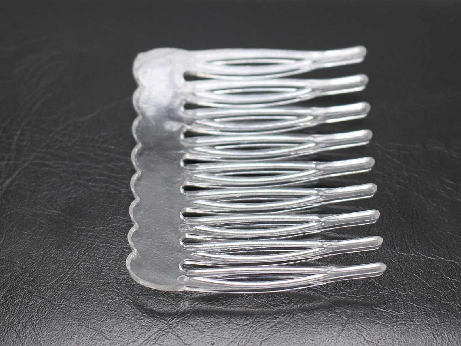 2019 50 Clear Plastic Smooth Hair Clips Side Combs Pin Magic Grip