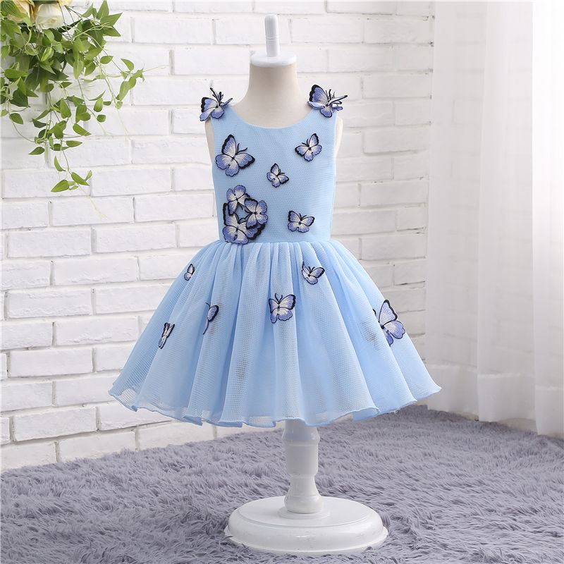 girls blue butterfly dress