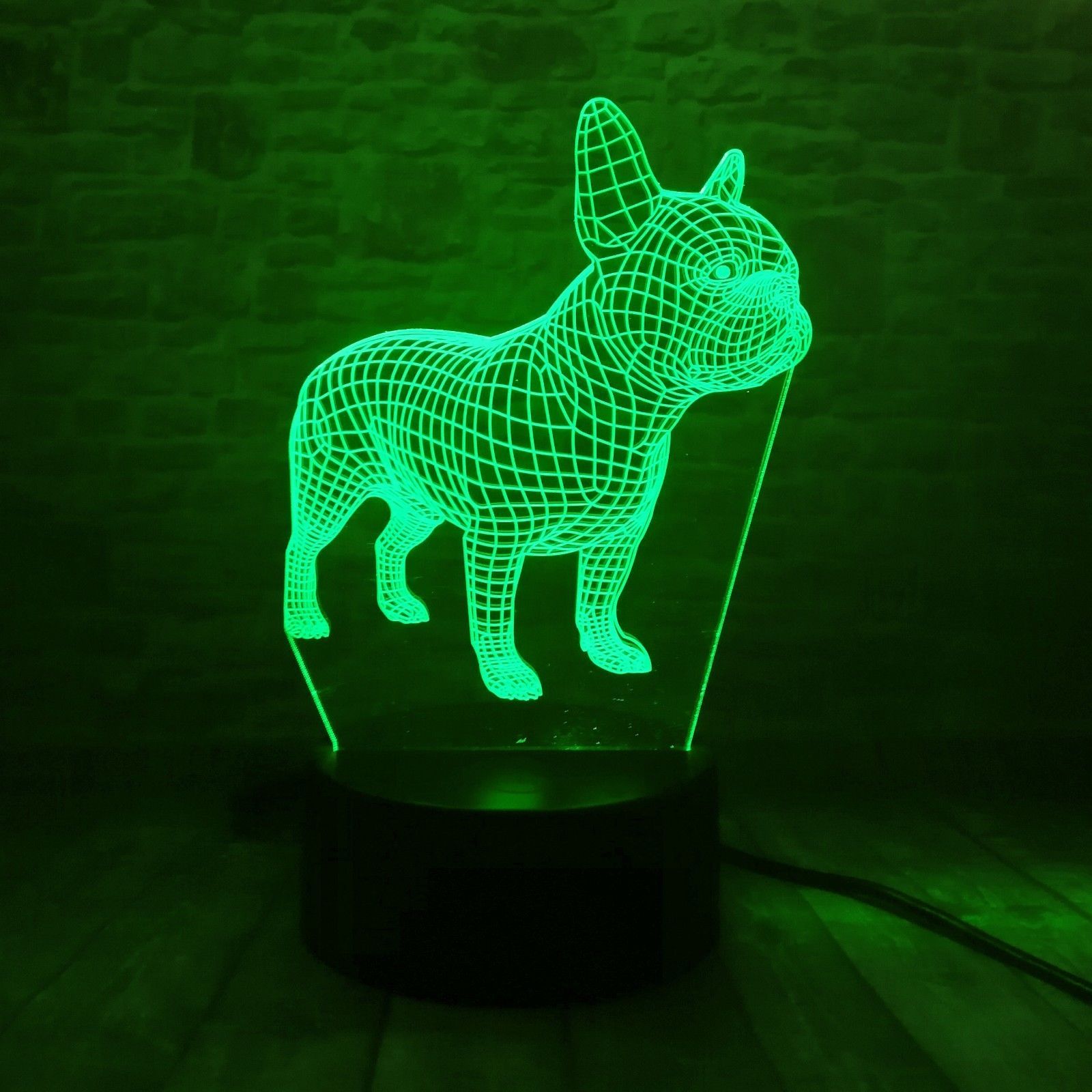 grosshandel franzosische bulldogge 3d led nacht 7 farben usb hologramm lampe tisch schreibtisch schlaflicht von akgxt 15 auf de dhgate com dhgate