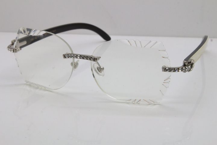 black glasses with white inside