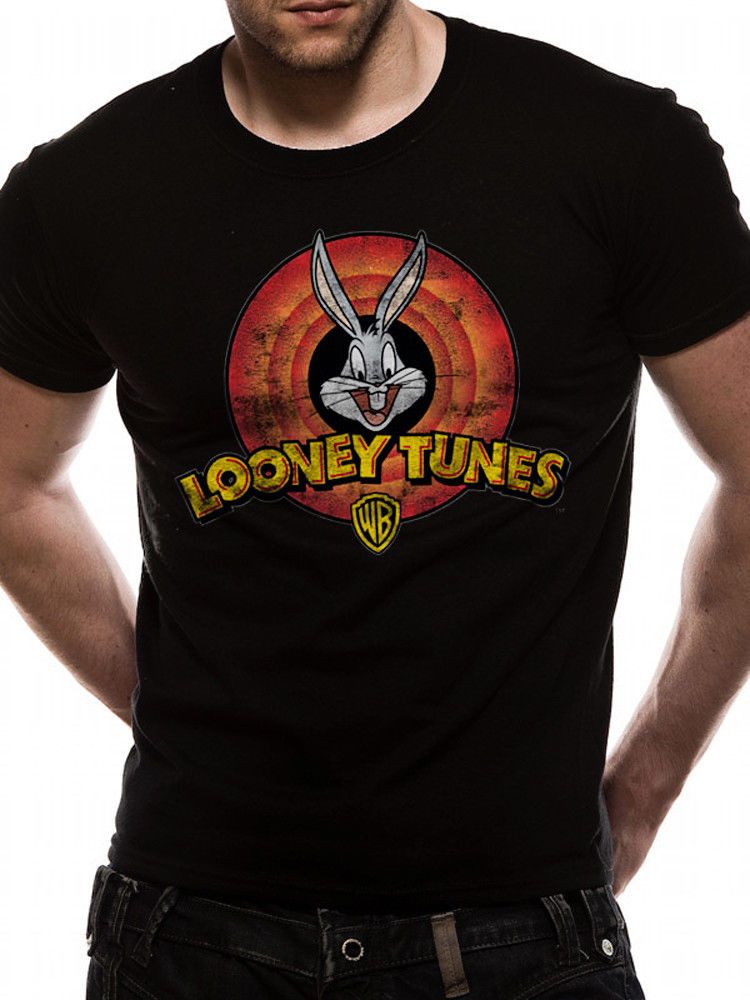 Grosshandel Looney Tunes Logo Bugs Bunny Daffy Ente Vintage Offiziellen Schwarzen Herren T Shirt Sommer Kurzen Armeln Baumwolle Mode T Shirt Von Yohistore 20 46 Auf De Dhgate Com Dhgate