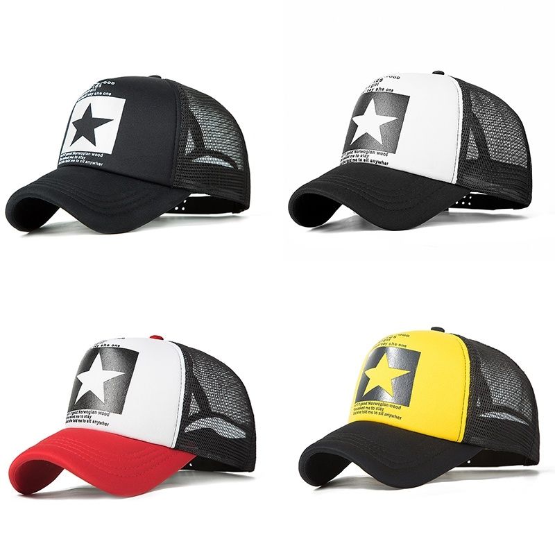 half mesh baseball caps