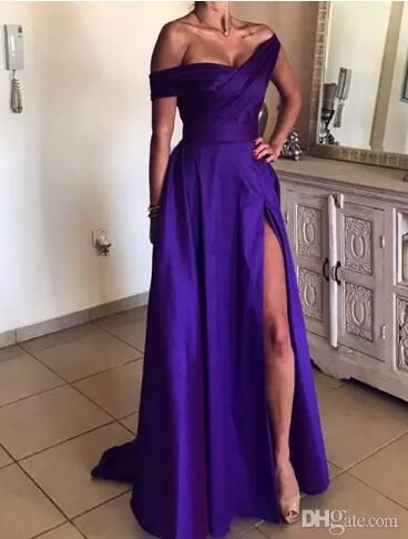 Vestidos morados largos fiesta Clearance