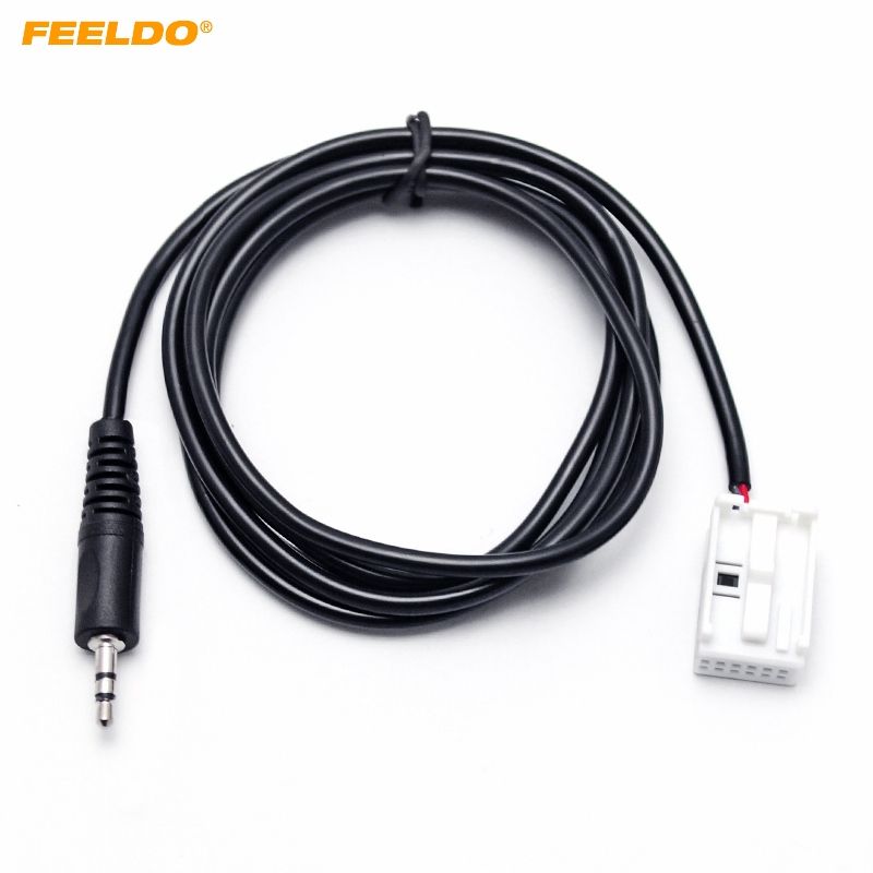 FEELDO Car Audio Estéreo 3.5mm Adaptador Cable para Peugeot 307/308/407/408/
