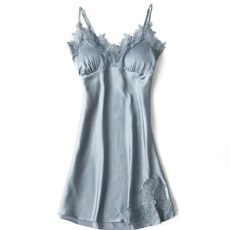 Grosshandel 18 Neue Frauen Nachthemden Sommerkleid Sexy Nachthemden Nachtwasche Satin Nacht Kleid Weibliche Homewear Babydoll Nachtwasche Brustpolster S923 Von Ruiqi06 9 08 Auf De Dhgate Com Dhgate