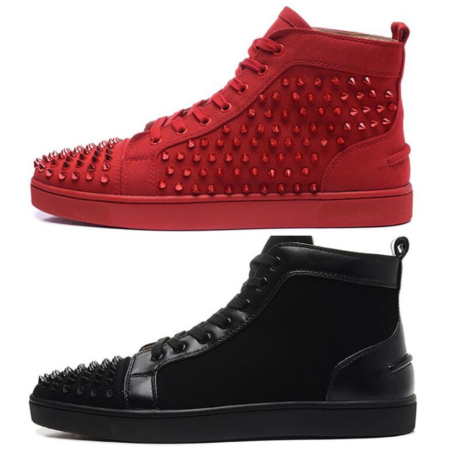 black suede red bottoms