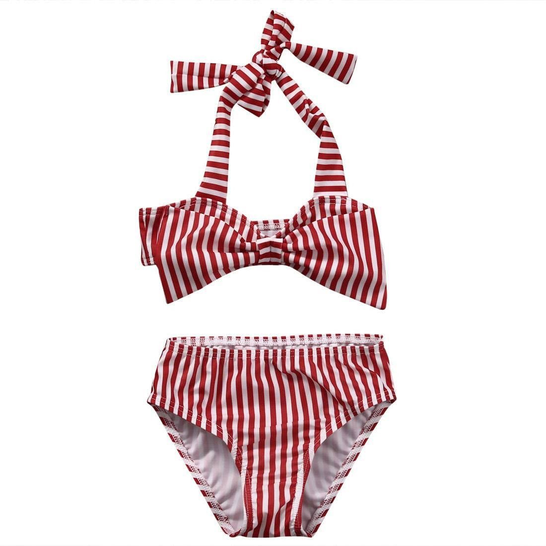 kids red bikini