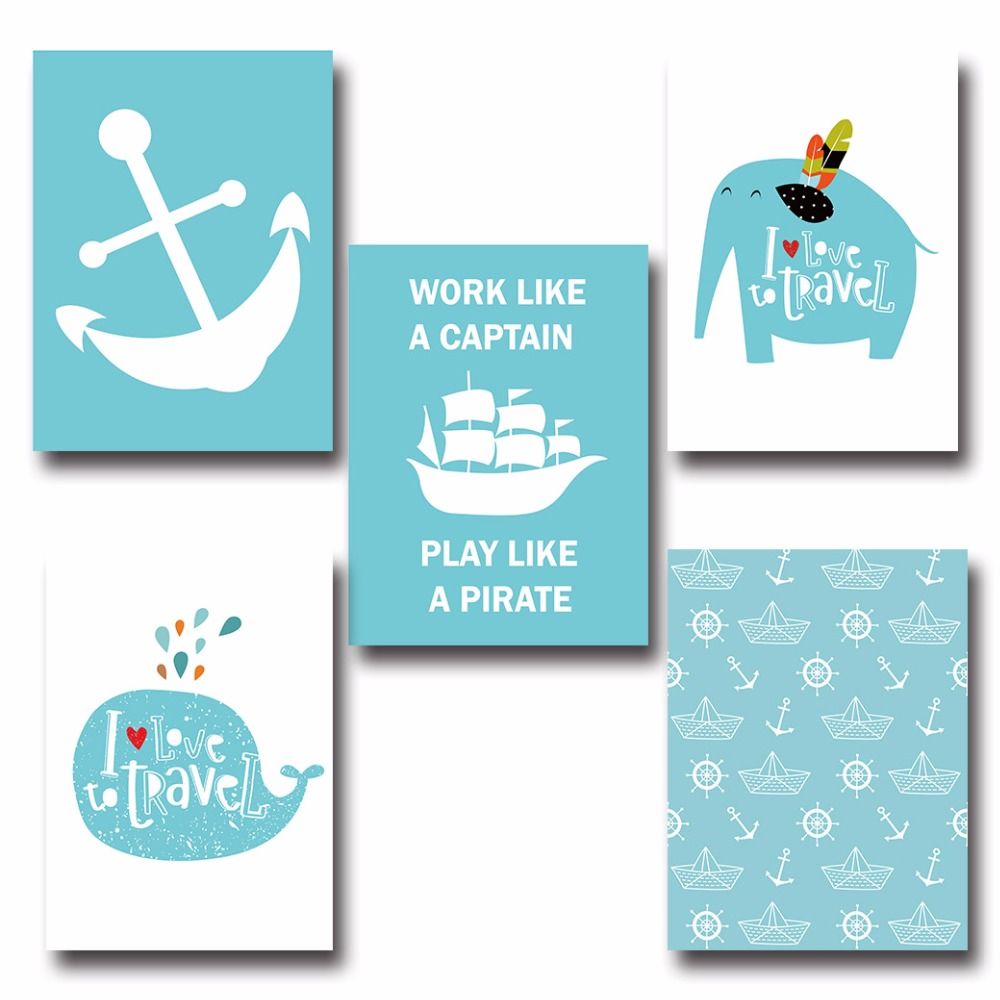 Compre Oceano Elefante Ballena Arte De La Pared Lienzo Carteles E