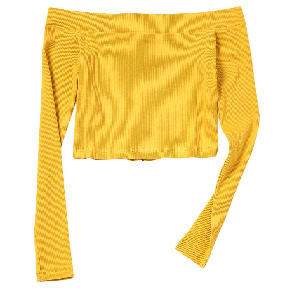 yellow cropped blouse