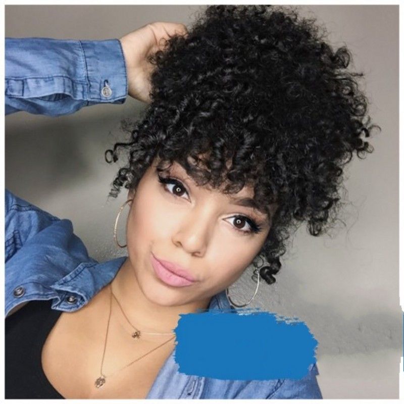Fashion Short Hair Accessories Claw Ponytails Brown Afro Kinky