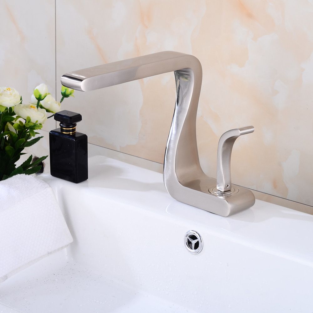 2020 Dhl Fedex Free Ship Brushed Nickel Bathroom Basin Vessel Sink Square Faucet Waterfall Deck Mounted Single Hole Tap From Kavinxiaoyi 100 51 Dhgate Com