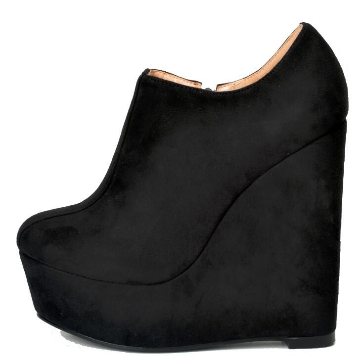 botines negro plataforma mujer