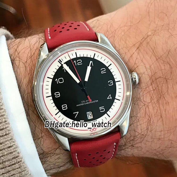 mens red leather watch
