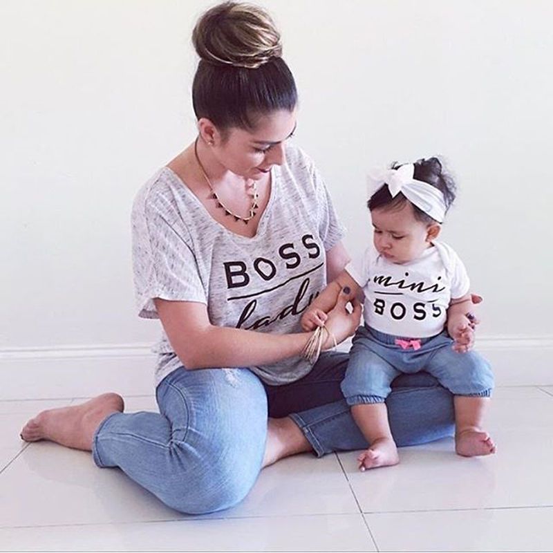 Toddler Newborn Baby Kids Boys Girls Clothes Bodysuit Letter White