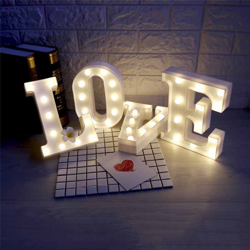 compre letra led night light love 3d lampara de mesa romantica para la boda de compromiso aniversario nupcial ducha gallina party bar decoracion a