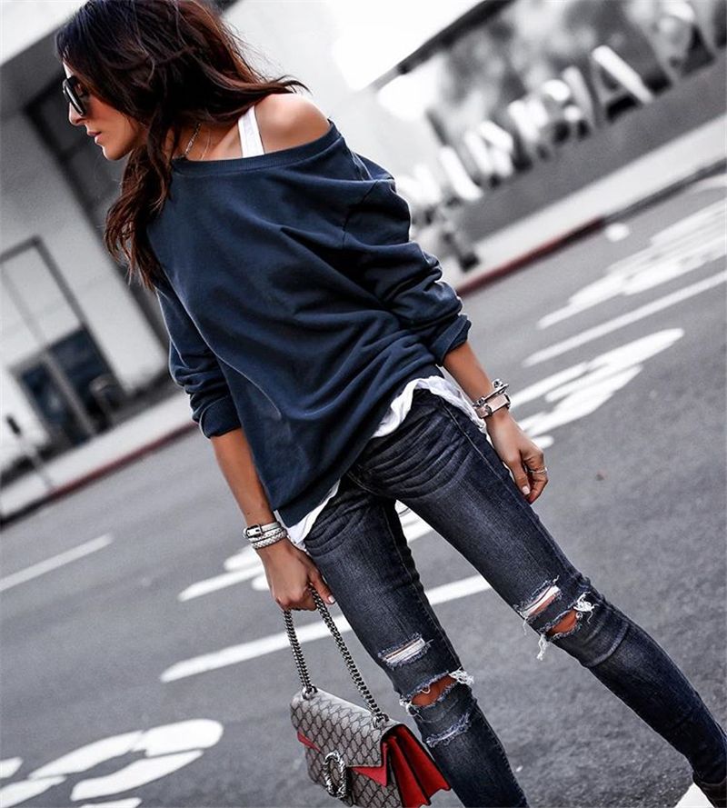 Blusas Camisas Informales De Manga Larga Para Mujer Sudadera Blusas Camisas Informales De Manga Larga Para Mujer Sudadera