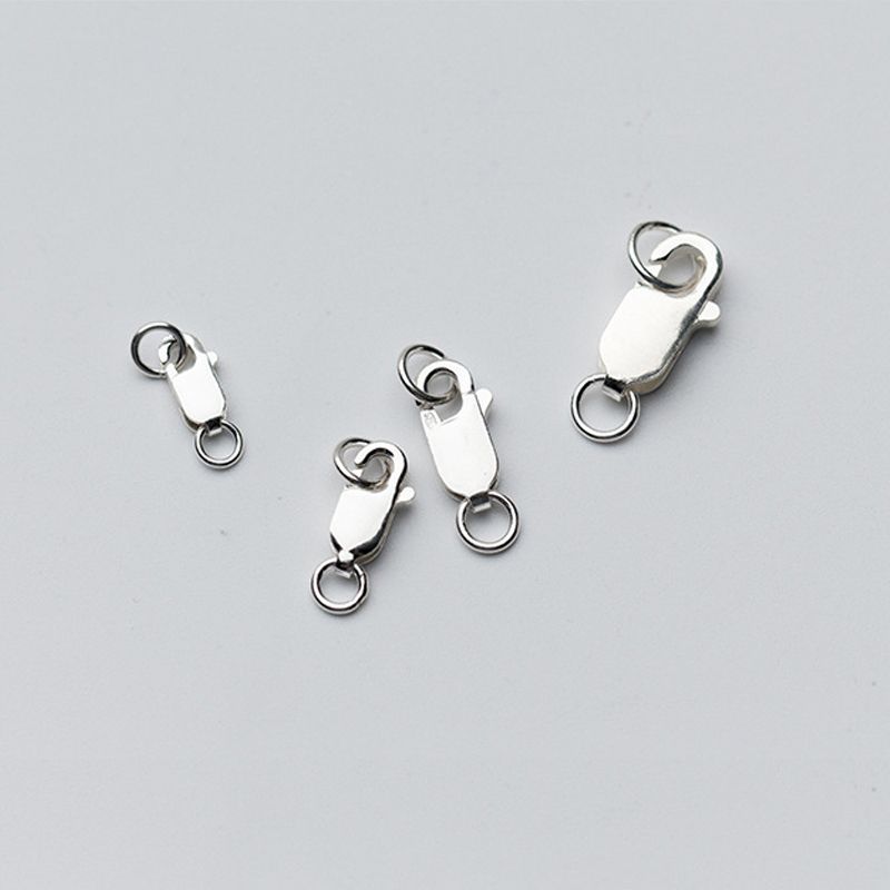 cadena u pulsera Silver clasp 8zg25 Granat S-gancho 25mm plata 925 cierre F