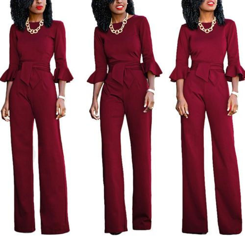 Long sleeve jumpsuits for women Clearance