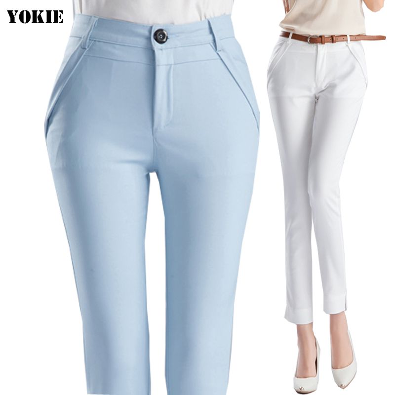 Compre Cintura Alta Mujer Elegante Pantalones De Oficina