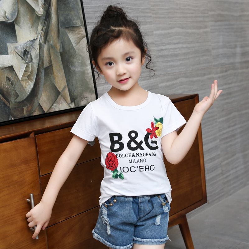Teenager Kids Girls Summer Fashion Outfits Blouse T-shirt+Shorts Casual Clothing