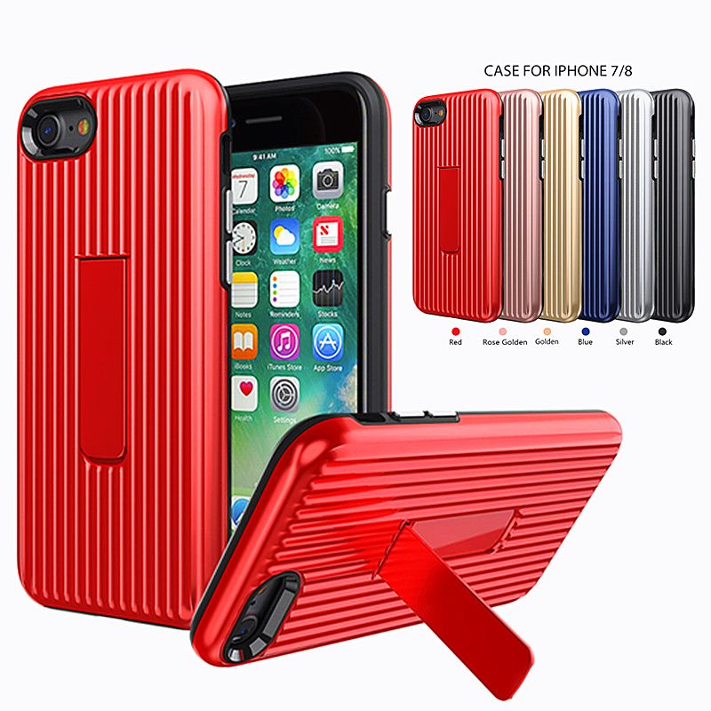 Hybrid Armor Cases With Kickstand Luggage Cases For Iphone XR XS MAX 8 7 6S Plus Dual