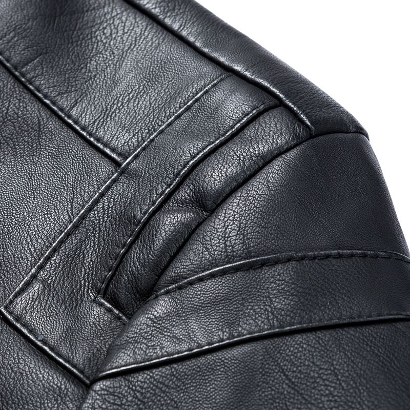 jaqueta de couro masculina kunyu