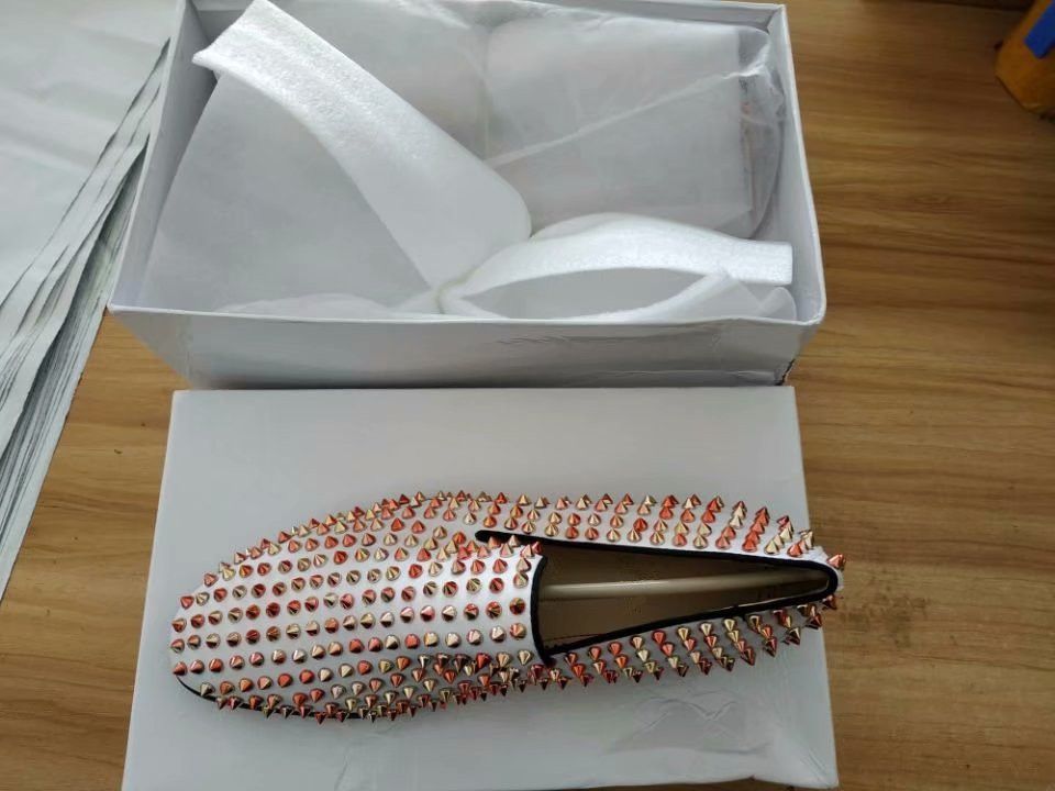 rose gold spiked loafers mens