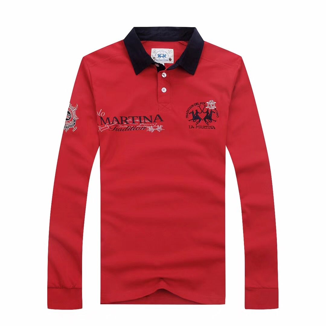 La Martina OMP325 JS005 Rojo - textil Polos manga larga Hombre 83,00 €