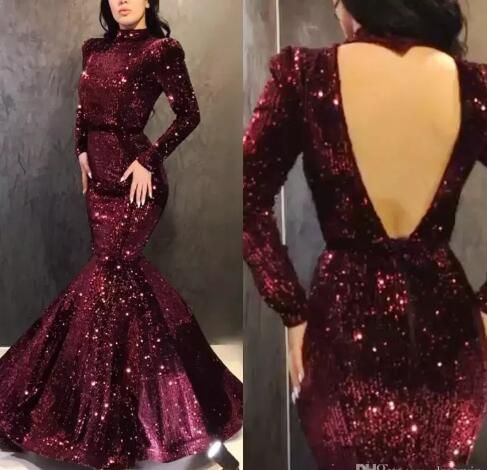 burgundy sequin dress long sleeve