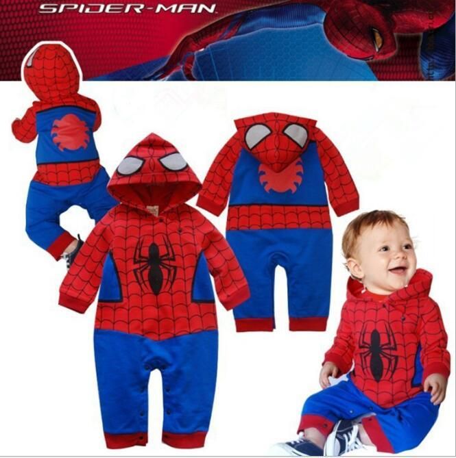 Compra Mamelucos Lindos Del Bebé Del Desgaste Del Bebé De Los Niños Del Hombre  Araña De Los Mamelucos Del Mono Araña Batman Del Superhombre Del Mameluco  Del Bebé Ropa De Los Muchachos