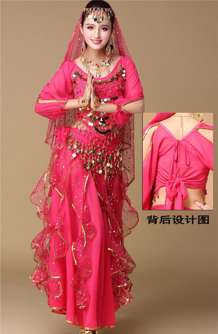 New 2pcs/set Belly Dance Costume Womens Belly Dancing Costume Sets Tribal Bollywood Costume Indian Dress Bellydance Dress main image 0