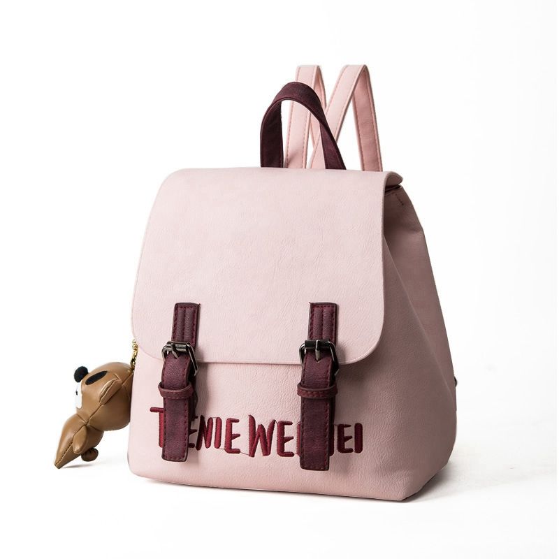 2018 Girls Backpack With Little Bear Decoration Fashion Women