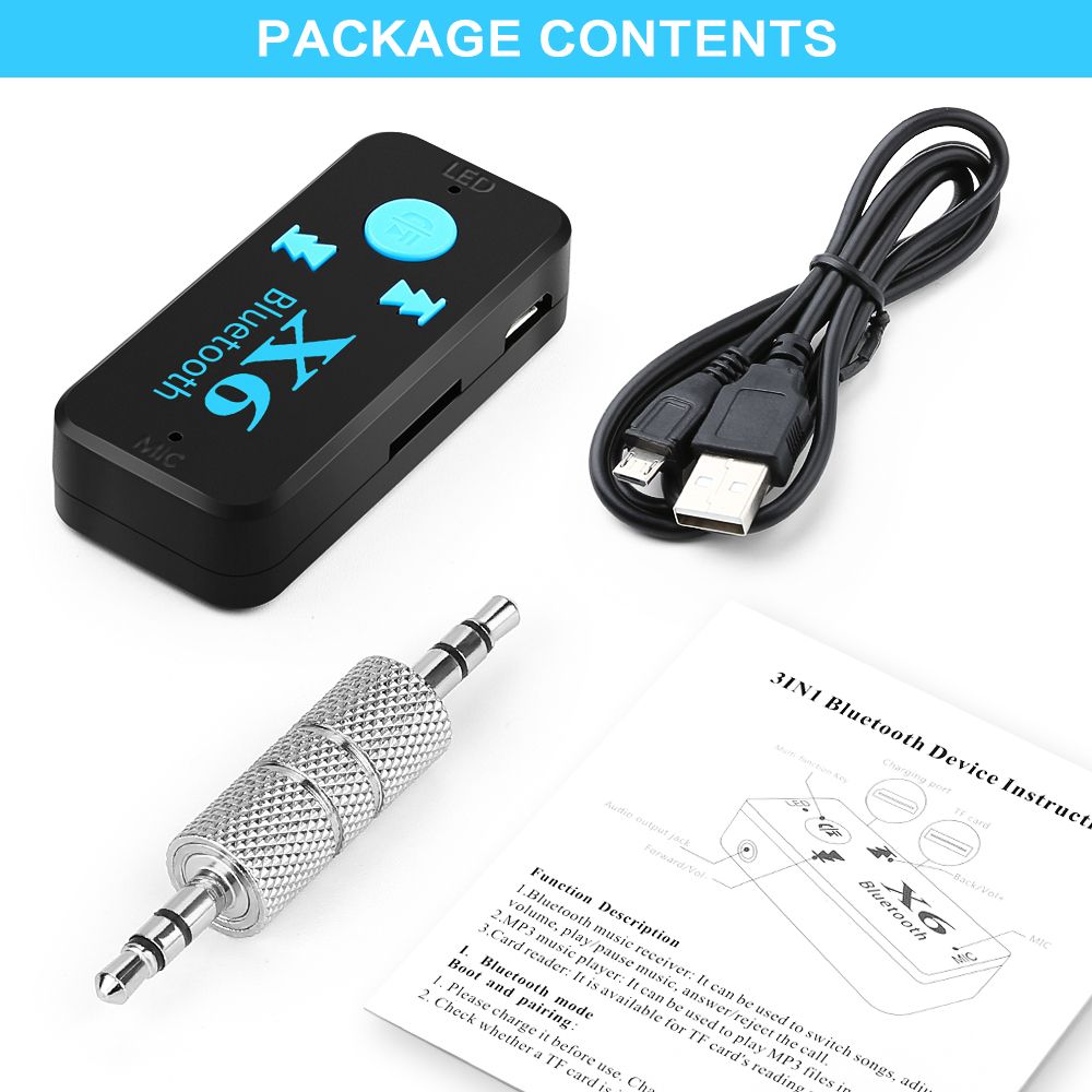 Mini Wireless Bluetooth 4.1 Ricevitore Vivavoce 3.5mm Auto AUX Adattatore audio con microfono per autoradio Telefono MP3 Mini Wireless Bluetooth 4.1 Ricevitore Vivavoce 3.5mm Auto AUX Adattatore audio con microfono per autoradio Telefono MP3
