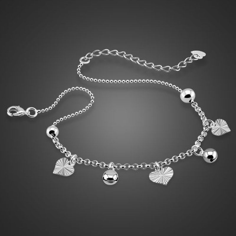 solid silver ankle bracelet