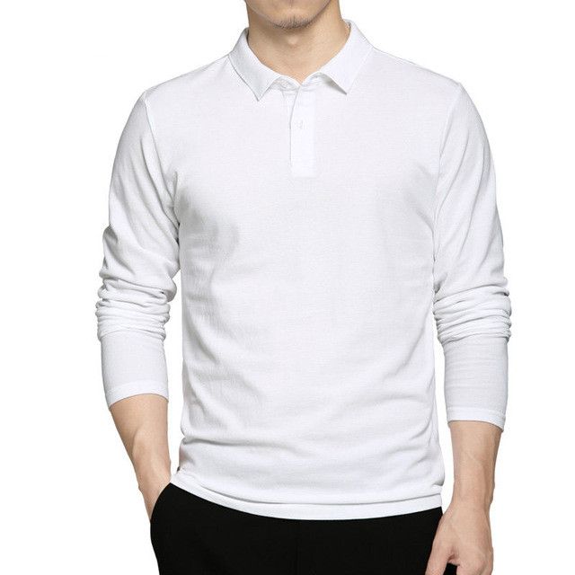 long sleeve cotton polo