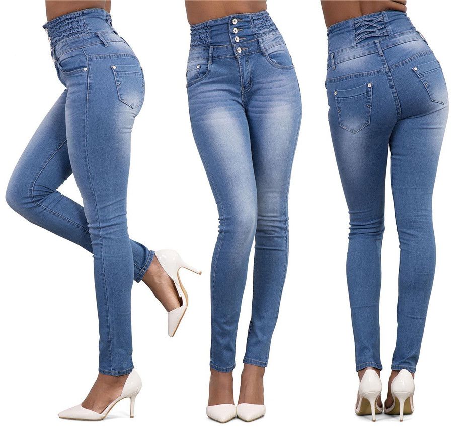 high waisted stretch skinny jeans