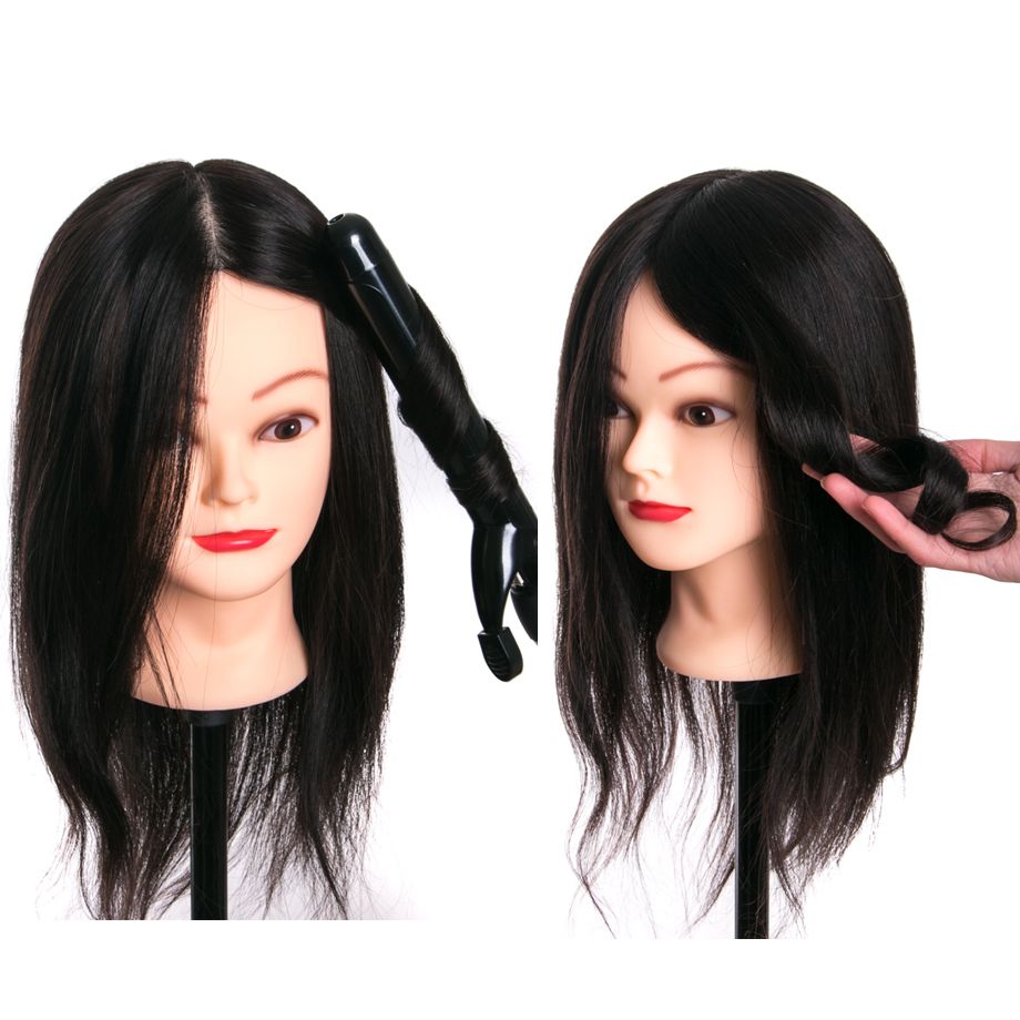 doll head with real human hair