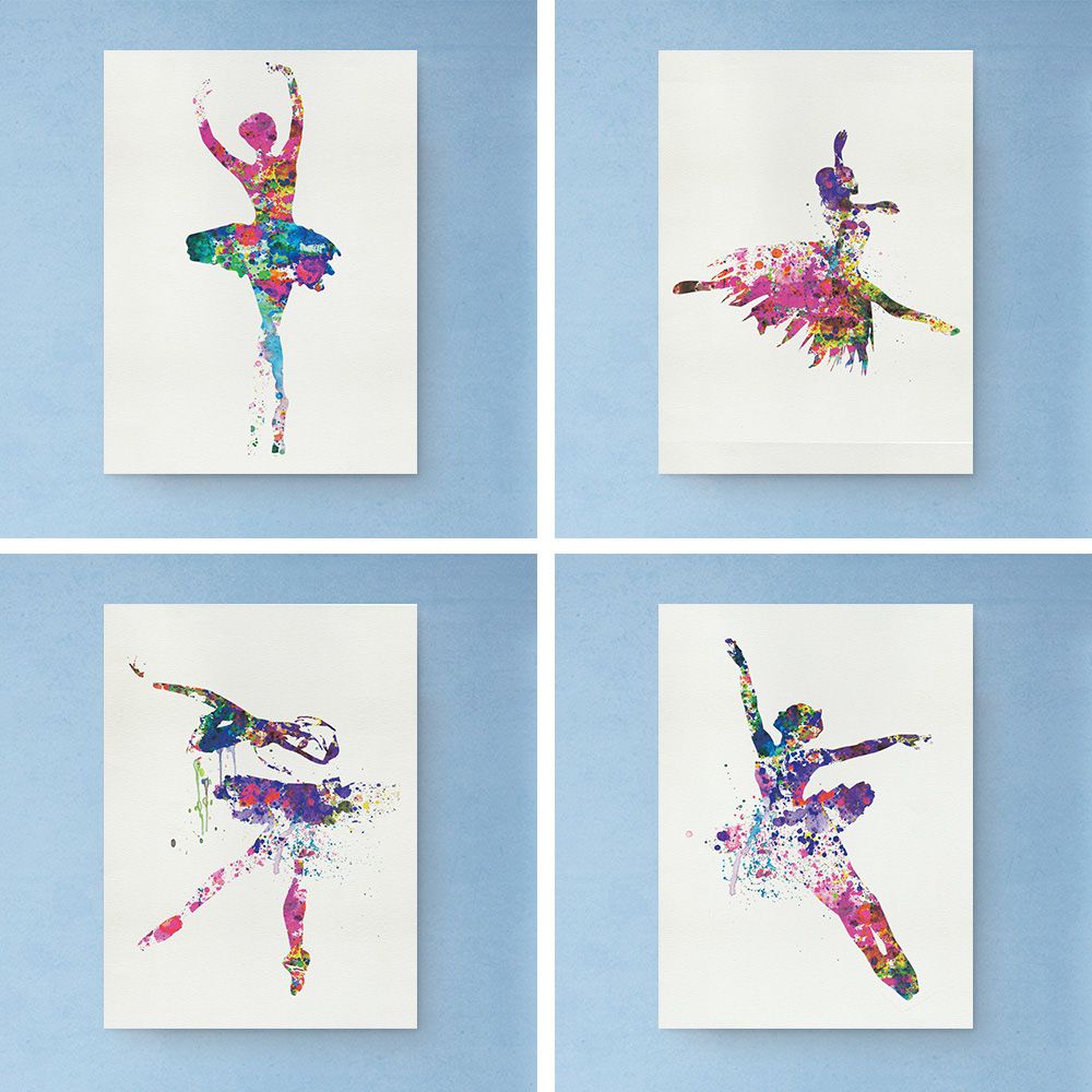 satin al modern ev salon dekor icin renkli balerin bale dansci minimalist sanat tuval poster cercevesiz boyama resim baski tl71 55 tr dhgate com