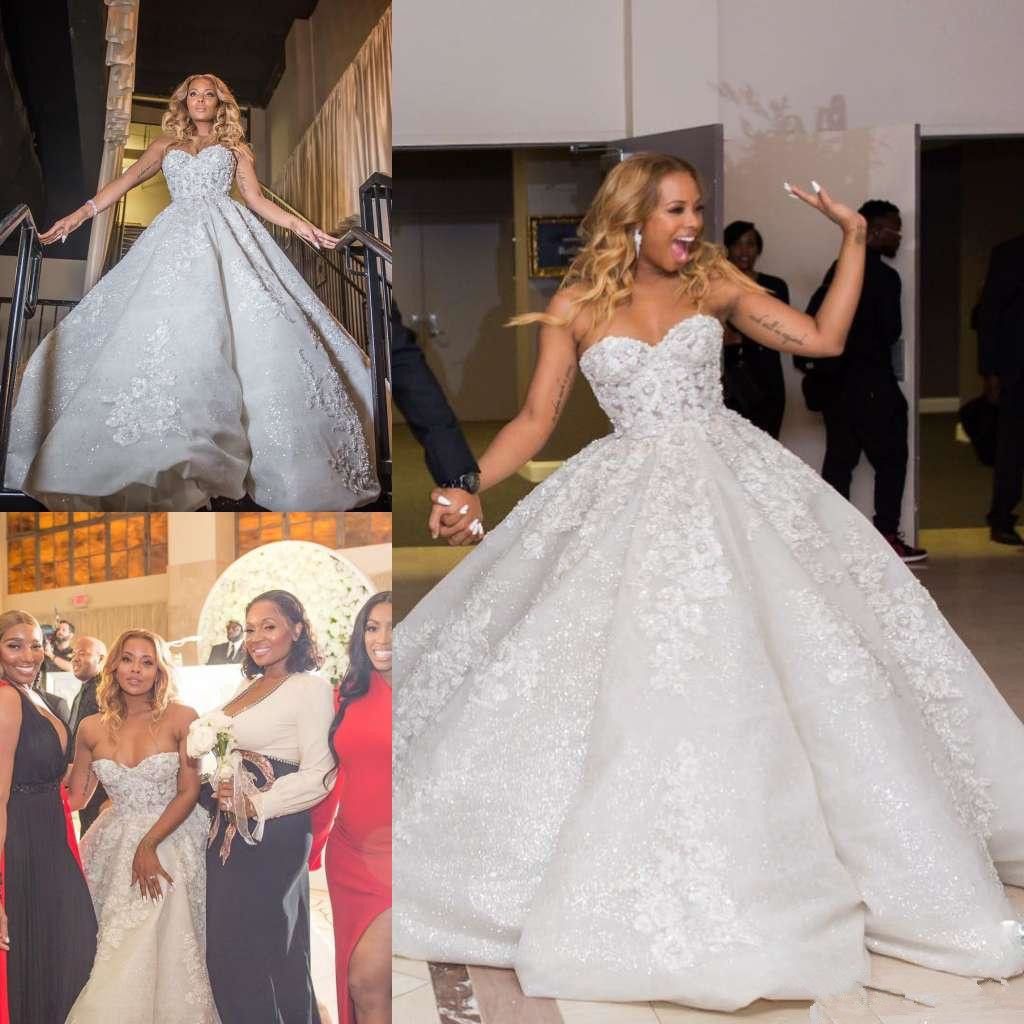 glitter a line wedding dress
