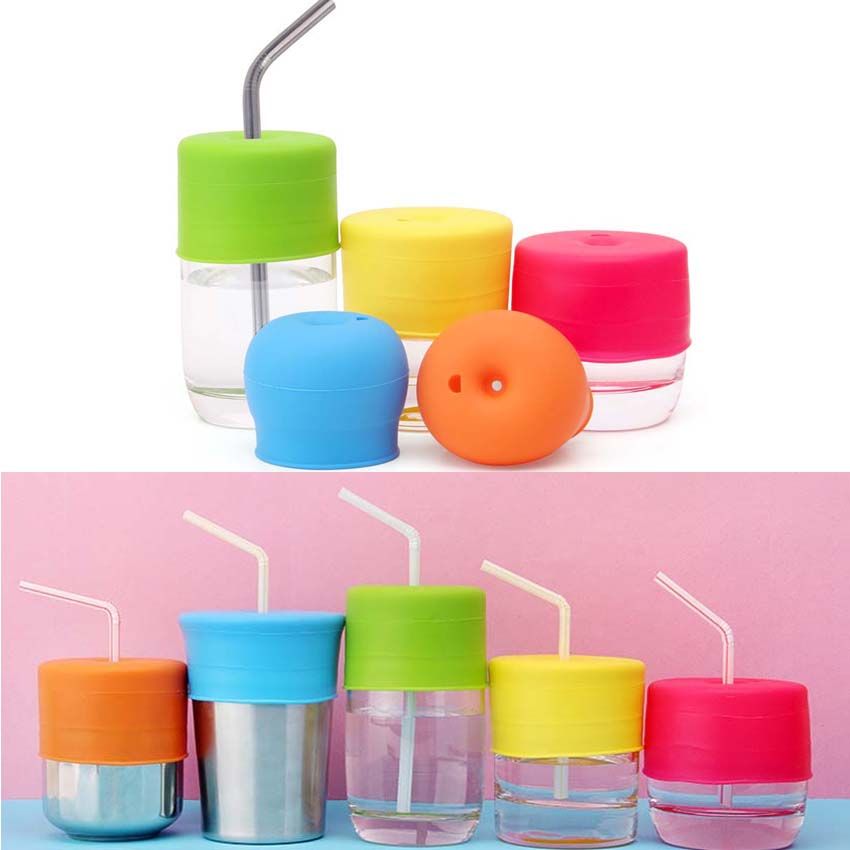 Soft Silicone Straw Sippy Lids With Leak Proof Straw And Hole For Baby Cup  And Milk Travel Mug With Straw BPA Free From Henryk, $15.48