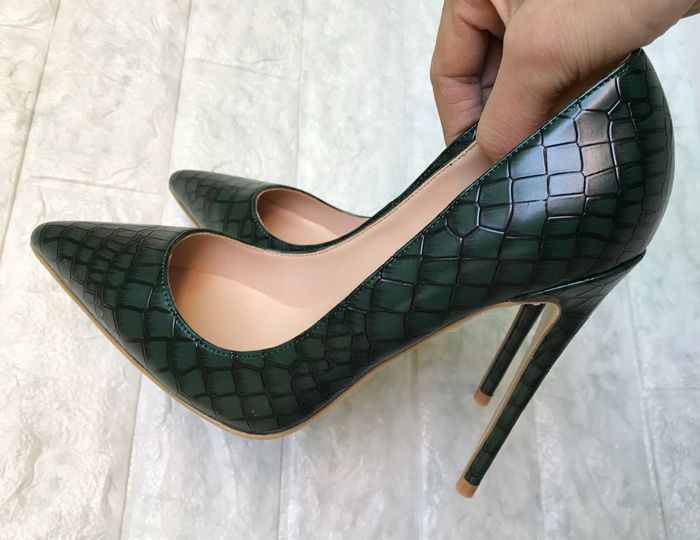 scarpe con tacco verde acqua